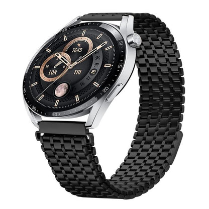 Nine-beads Magnetic Buckle Stainless Steel Watch Band, 22mm