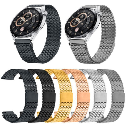 Nine-beads Magnetic Buckle Stainless Steel Watch Band, 22mm