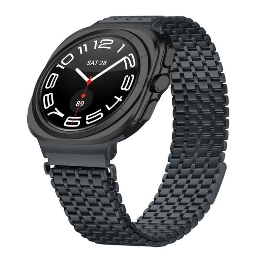 Nine-beads Magnetic Buckle Stainless Steel Watch Band, For Samsung Galaxy Watch Ultra 47mm