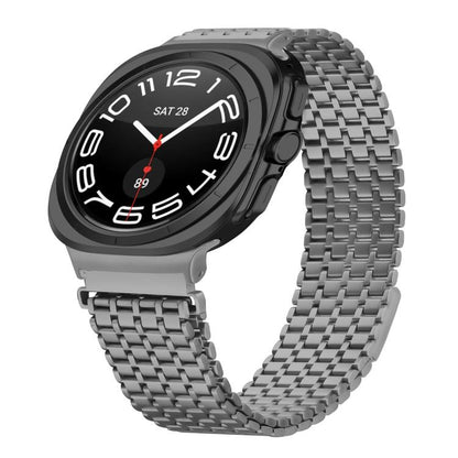 Nine-beads Magnetic Buckle Stainless Steel Watch Band, For Samsung Galaxy Watch Ultra 47mm
