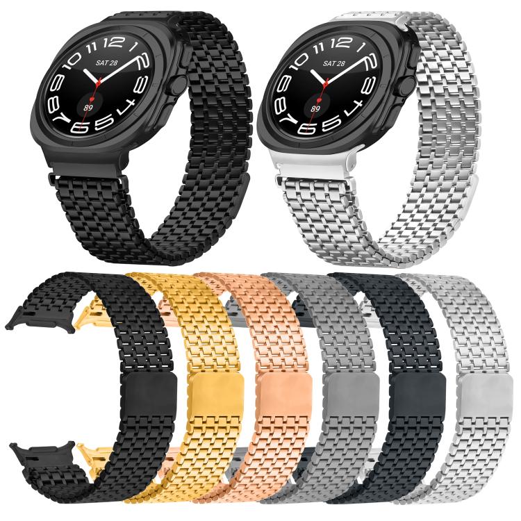 Nine-beads Magnetic Buckle Stainless Steel Watch Band, For Samsung Galaxy Watch Ultra 47mm