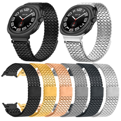 Nine-beads Magnetic Buckle Stainless Steel Watch Band, For Samsung Galaxy Watch Ultra 47mm