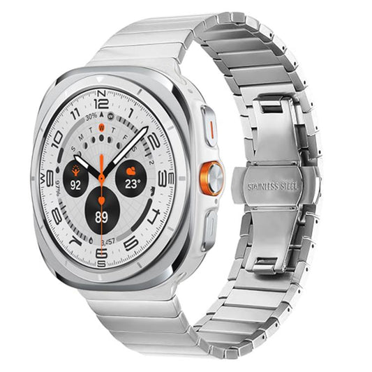 One-bead Butterfly Buckle Stainless Steel Watch Band, For Samsung Galaxy Watch Ultra 47mm